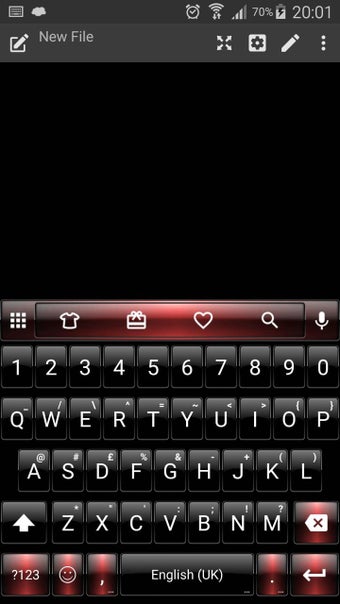 Imagen 1 para Dusk BlackRed Emoji Keybo…
