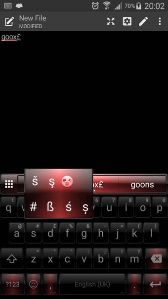 Imagen 0 para Dusk BlackRed Emoji Keybo…