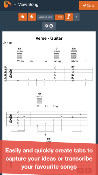 Imagen 0 para Guitar Notepad - Tab Edit…