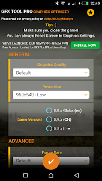 Imagen 1 para GFX Tool Pro for PU Battl…