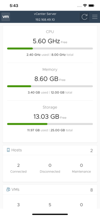 Image 2 for vSphere Mobile Client