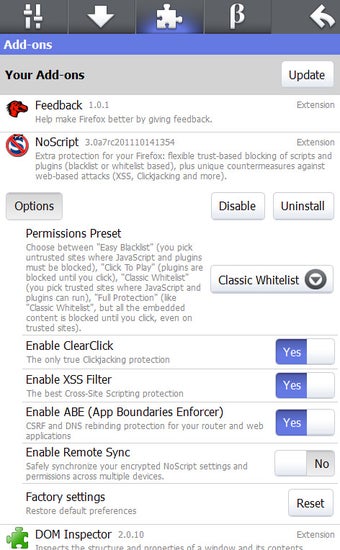 Image 0 for NoScript Anywhere for Fir…
