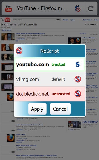 Image 2 for NoScript Anywhere for Fir…