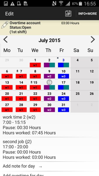 Imagen 1 para Worktimes - employee