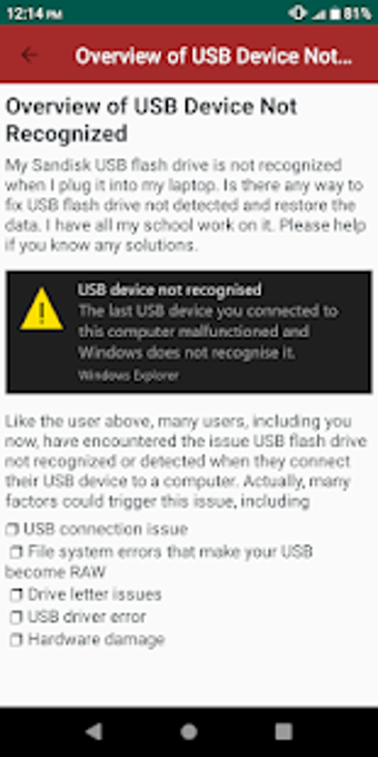 Imagen 3 para Repair Corrupted USB Driv…