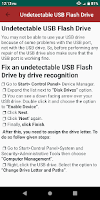 Imagen 1 para Repair Corrupted USB Driv…