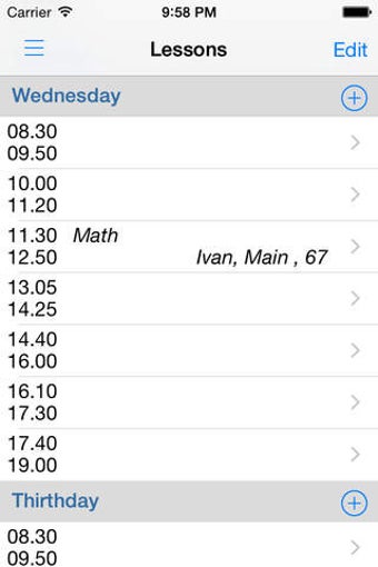 Imagen 0 para Lessons Schedule