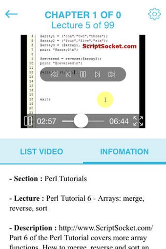 Image 0 for Video Training for Perl P…
