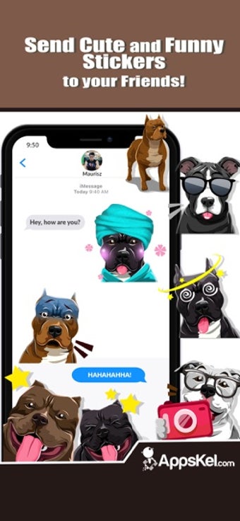 Image 3 for Pit Bull Dogs Emoji Stick…