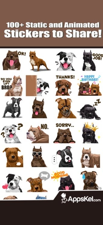 Image 0 for Pit Bull Dogs Emoji Stick…