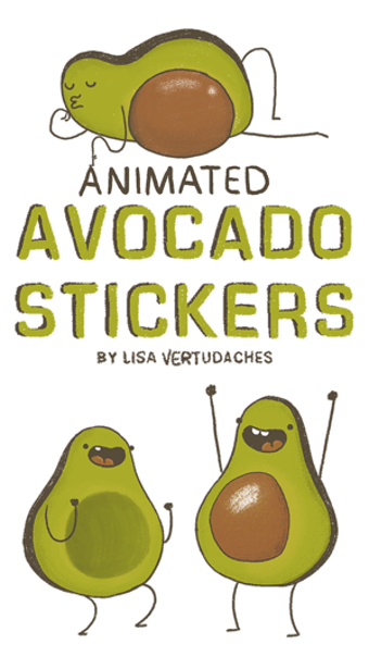 Image 2 for Avocado Stickers