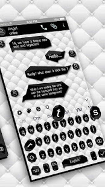 Image 2 for SMS Black White Keyboard