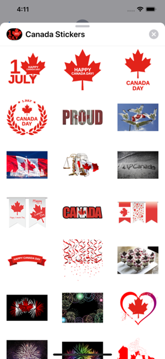 Image 1 for Canada Day Sticker Pack