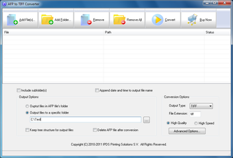 Image 0 for AFP to TIFF Converter