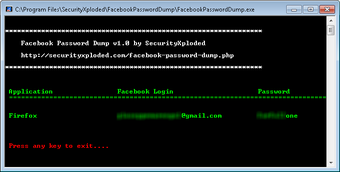 Image 0 for Facebook Password Dump