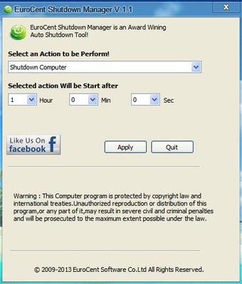 Image 0 for Eurocent Shutdown Manager