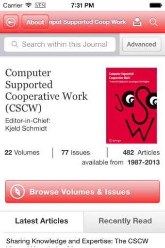 Image 0 for CSCW Journal