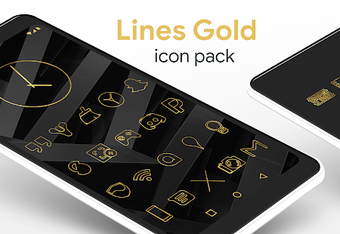 Imagen 1 para Lines Gold - Icon Pack (F…