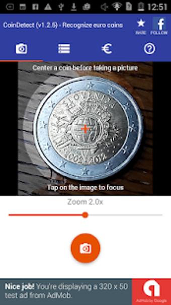 Image 1 for CoinDetect: Euro coin det…
