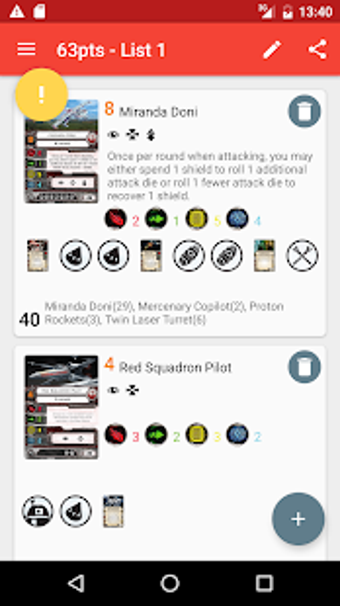 Image 1 for X-Wing v1.0 List Builder