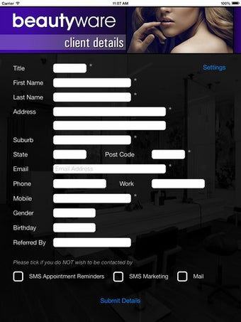 Image 0 for Beautyware New Client App