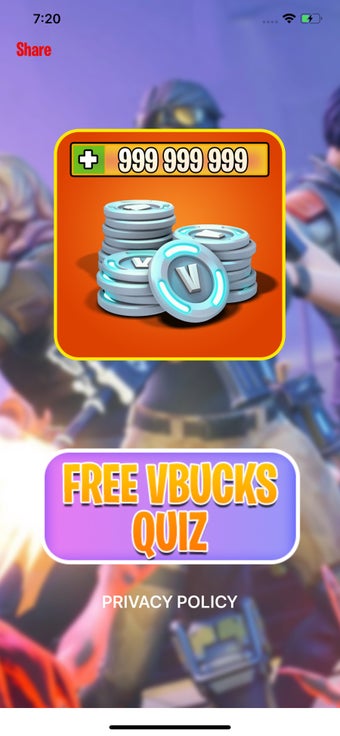 Imagen 1 para Vbucks Quiz for Fortnite