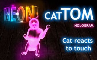 Image 2 for Neon Cat Tom Hologram