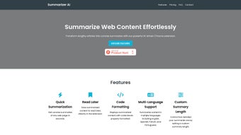 Imagen 0 para Summarizer AI Extension