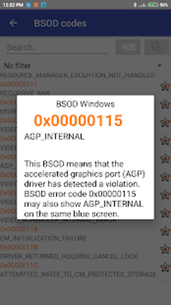 Image 2 for Error codes