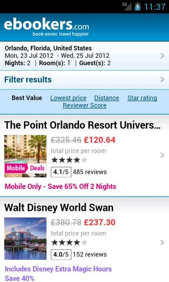 Image 2 for ebookers: Hotel, Flights,…