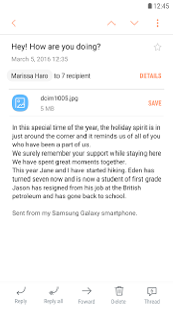 Image 0 for Samsung Email