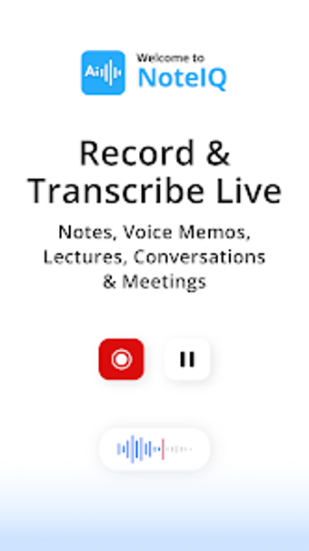 Image 0 for NoteIQ: Transcribe Voice …