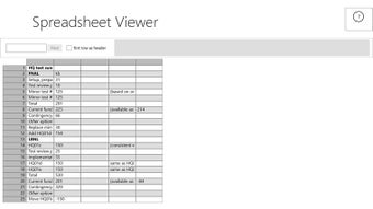 Image 1 for Spreadsheet Viewer for Wi…