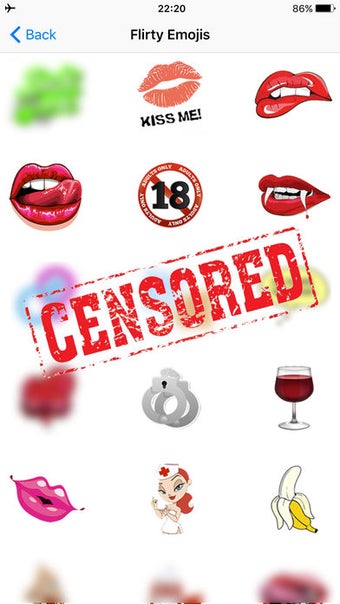 Image 0 for Flirty Emoji Adult Icons …