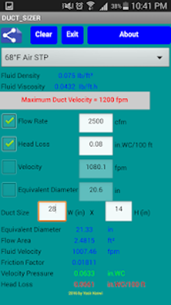 Image 0 for A Smart Duct Sizer 2016(C…