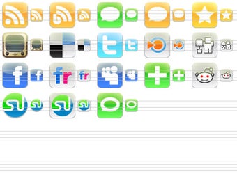 Image 0 for iPhone Style Social Icons