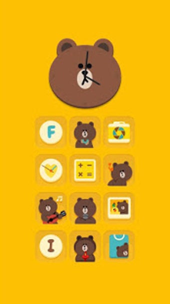Image 0 for Brown LINE Launcher theme