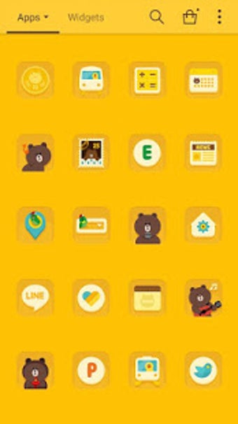 Image 2 for Brown LINE Launcher theme