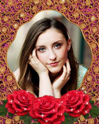 Image 1 for Rose Flower Photo Frame