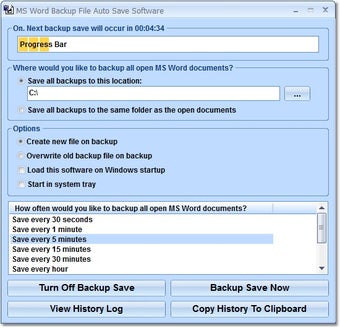 Imagen 0 para MS Word Backup File Auto …