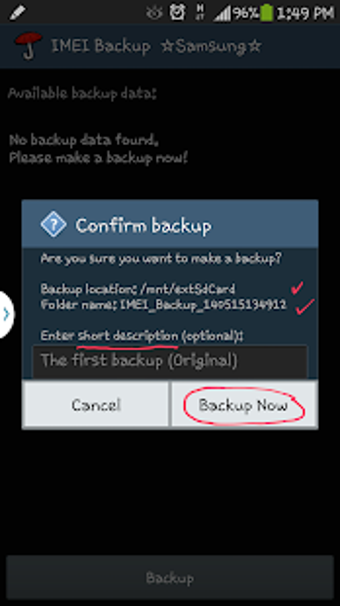 Imagen 3 para IMEI Backup Samsung