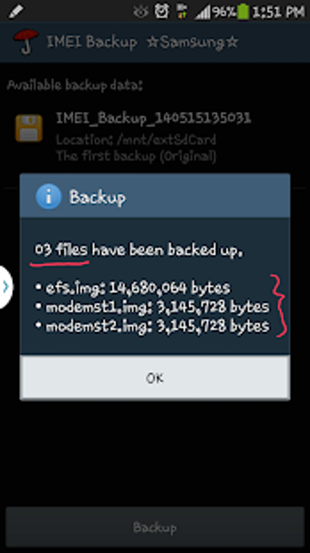 Imagen 1 para IMEI Backup Samsung