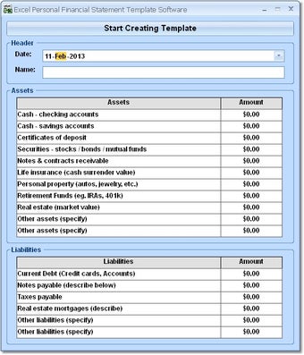 Image 0 for Excel Personal Financial …