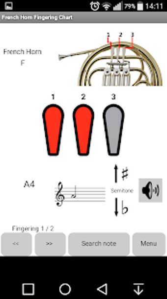 Image 1 for French Horn Fingerings