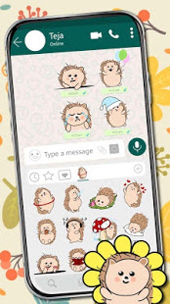 Imagen 0 para Baby Hedgehog Emoji Stick…