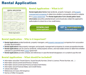 Imagen 2 para Rental Application Forms