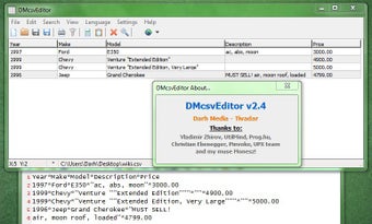 Image 0 for DMcsvEditor