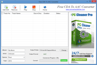 Image 0 for Free CDA to AAC Converter