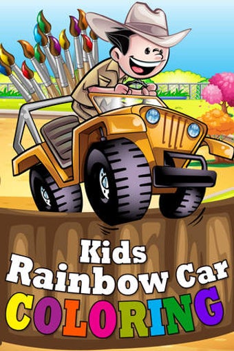 Image 0 for Kids Rainbow Car Coloring