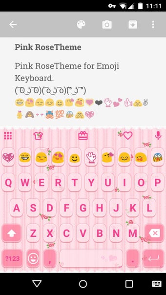 Imagen 1 para Pink Rose Emoji Keyboard